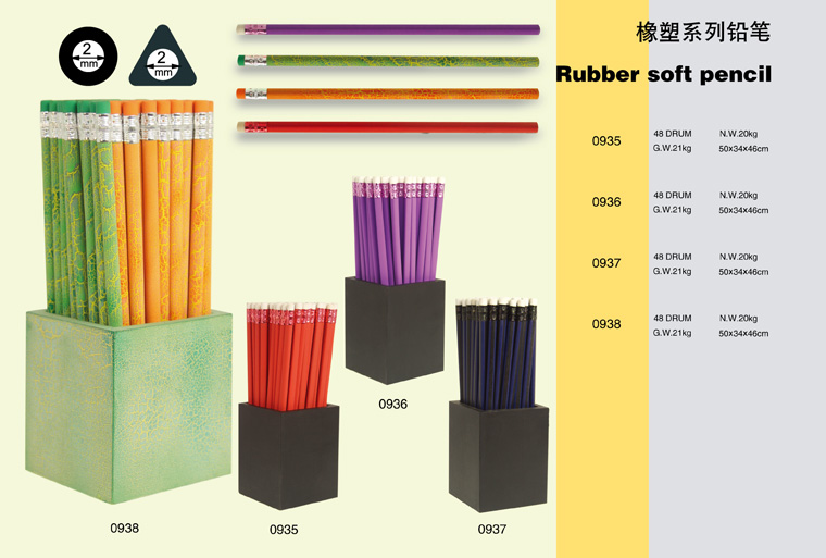 橡塑系列铅笔Rubber Soft Pencil1.jpg